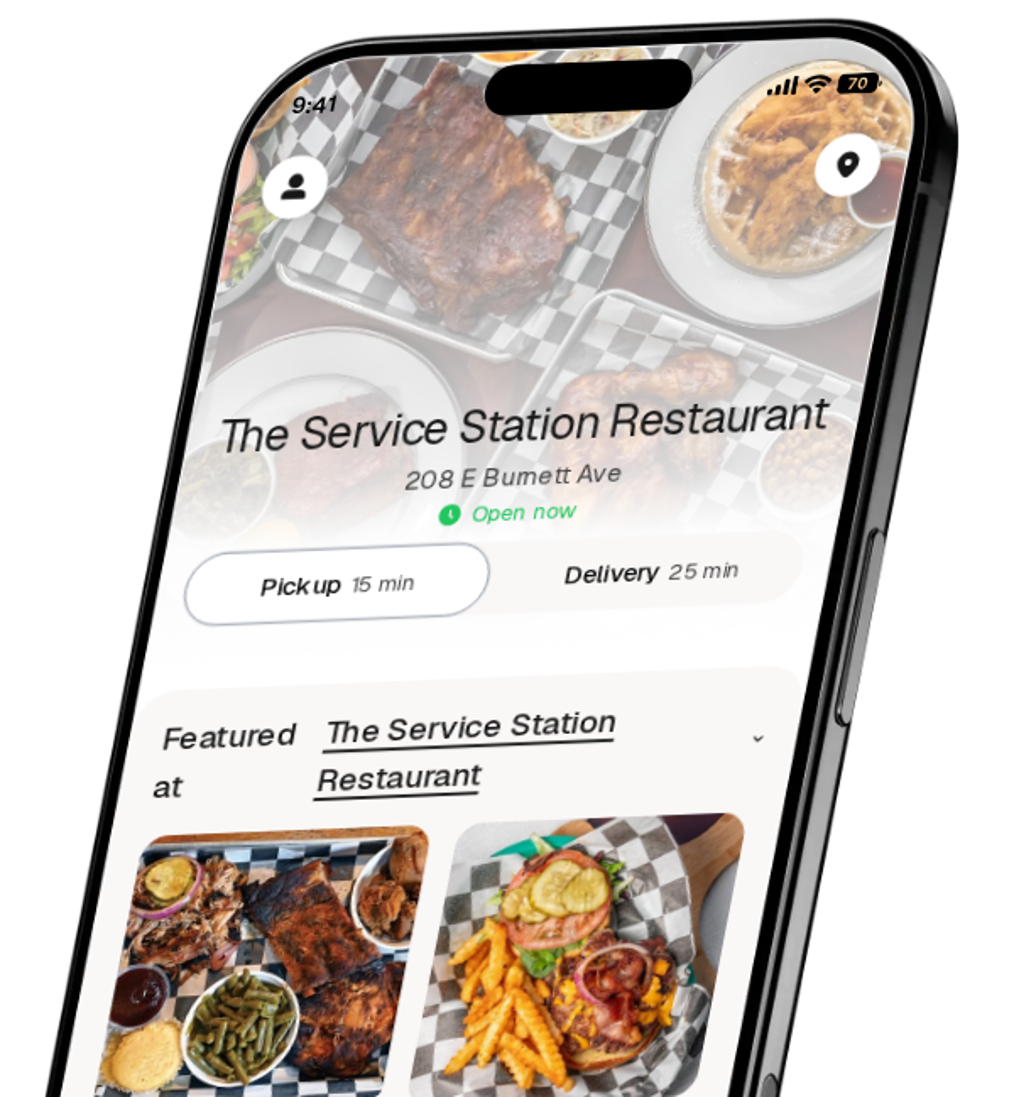 The Service Station Restaurant app preview