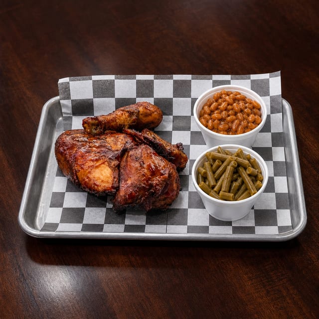 Smoked Half Chicken.