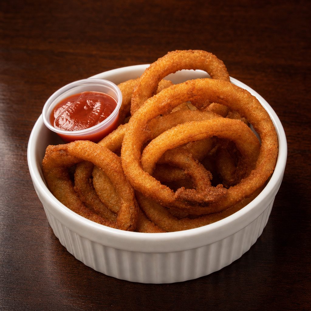 Beer-Battered Onion Rings.